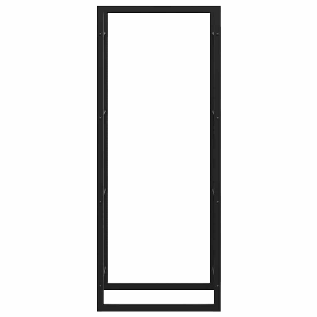 Firewood Rack Matte Black 50 x 28 x 132 cm Steel