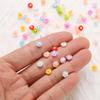 CoCud Mini Resin Flowers, 0.24" Diameter, Tiny Colorful Dollhouse Flower Decorations for Nail Art, Fairy Gardens, and DIY Crafts, 100 Pieces