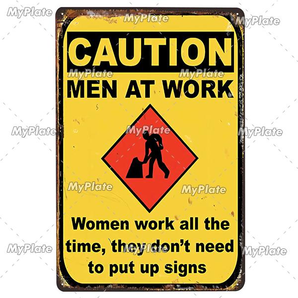 ATTENTION Sign Vintage Metal Sign Tin Sign Vintage  Decoration Plaque Home Wall Decor Bar Sign Home Decor Poster Custom