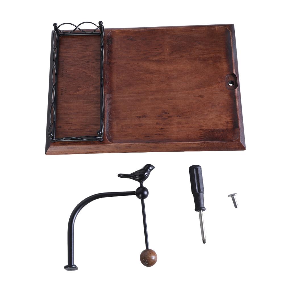 Sturdy Wood Base Castes Iron Tissue Holder and Seasoning Rack for Kitchen Countertop or Dining Table Organization