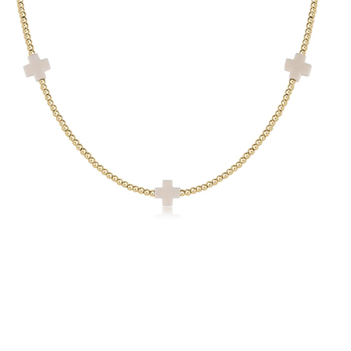 

Vlen Christian Cross Necklace Choker Gold Plated Glass Beads Inspirational Faith Jewelry for Women Adjustable Religious Gift