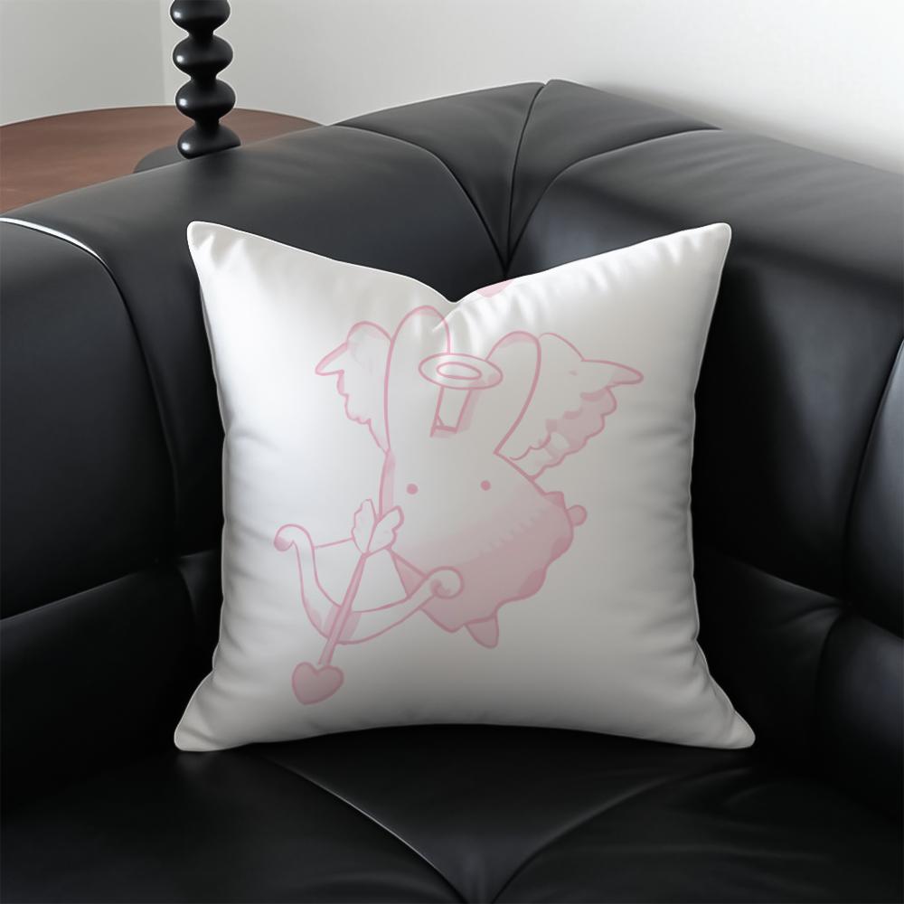 C-Cupid Angel Pillow Kawaii Anime Cushion Cushion Cover Pillow Case Anti-Dustmite Invisible Zipper Silky Plush Cushion