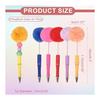 PATIKIL Pom Pom Ballpoint Pens, Fluffy Cute Bead Pens for DIY Gifts, Office Stationery, Set of 6 (Red/Rose Red/Purple/Dark Blue/Orange/Yellow),