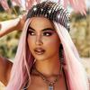 2025 Black Rhinestone Fishnet Headscarf