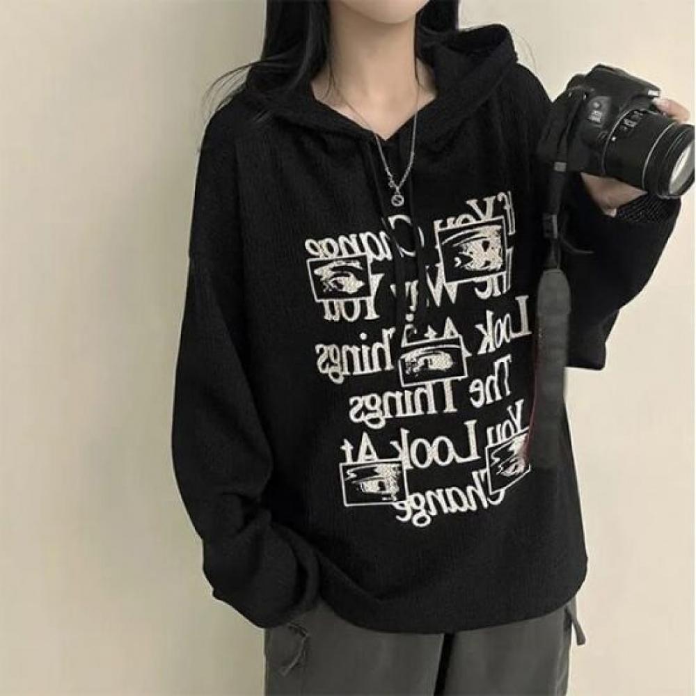 Navava Women ReTro PrinTing Long Sleeve Hoodie T shirT nT2977