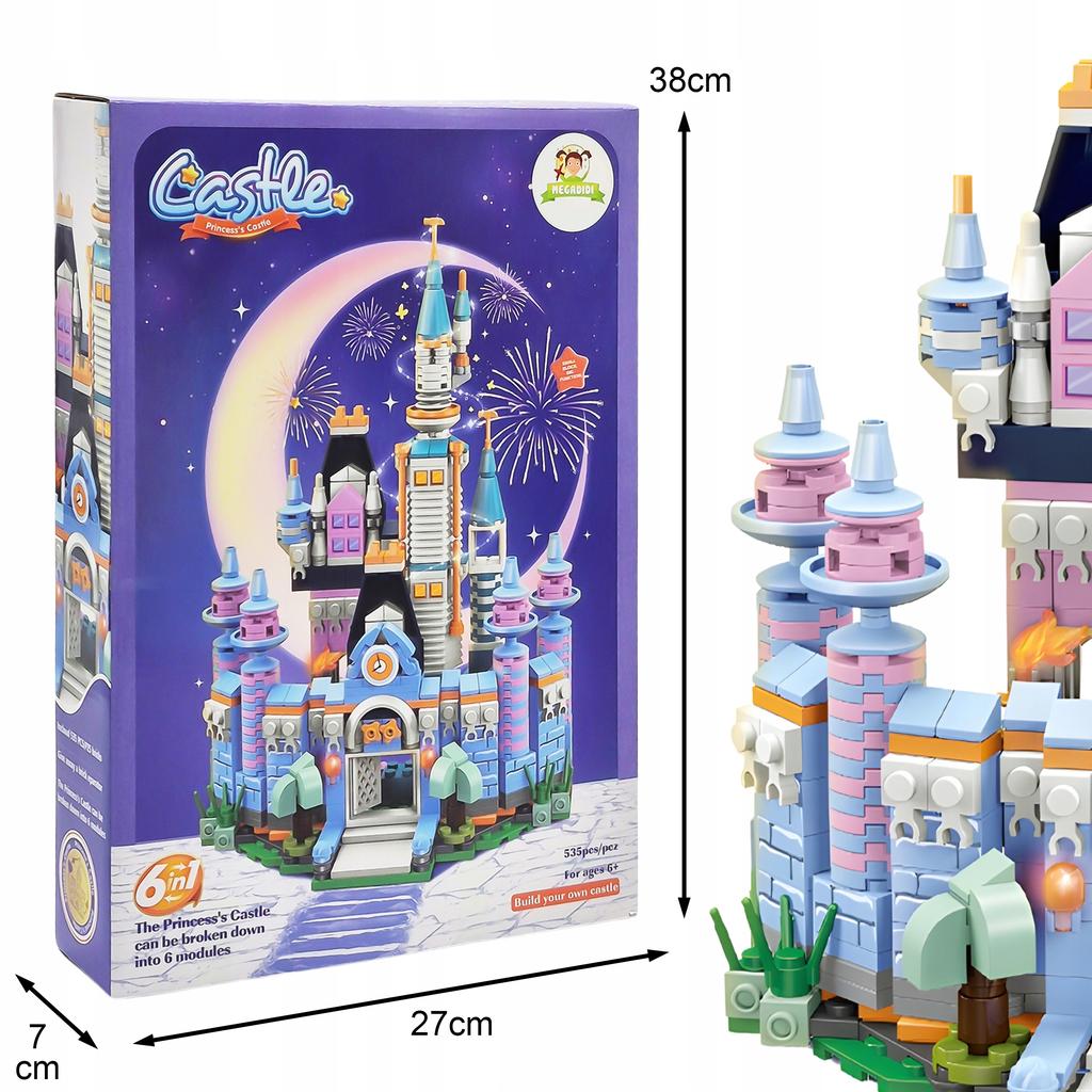 Princess Castle Blocks Set 535 Elements Gift For a Girl 6-in-1