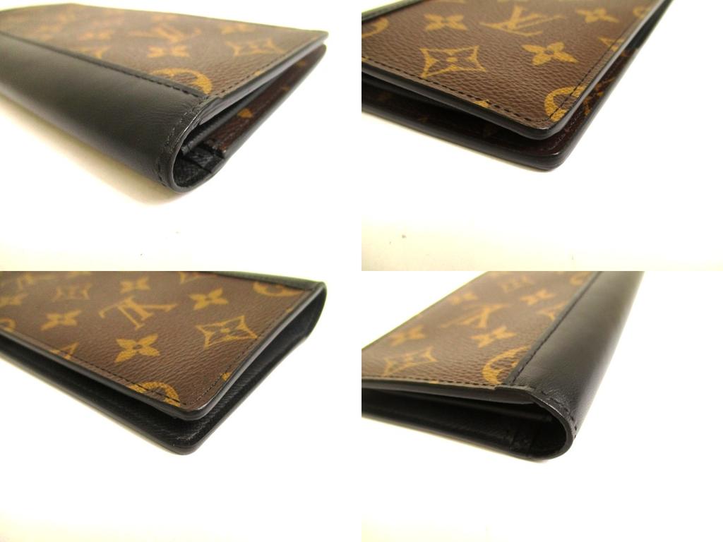 Authentic LOUIS VUITTON Monogam Brown Leather Long Wallet Portefeuille Brazza #a880  Refurbished