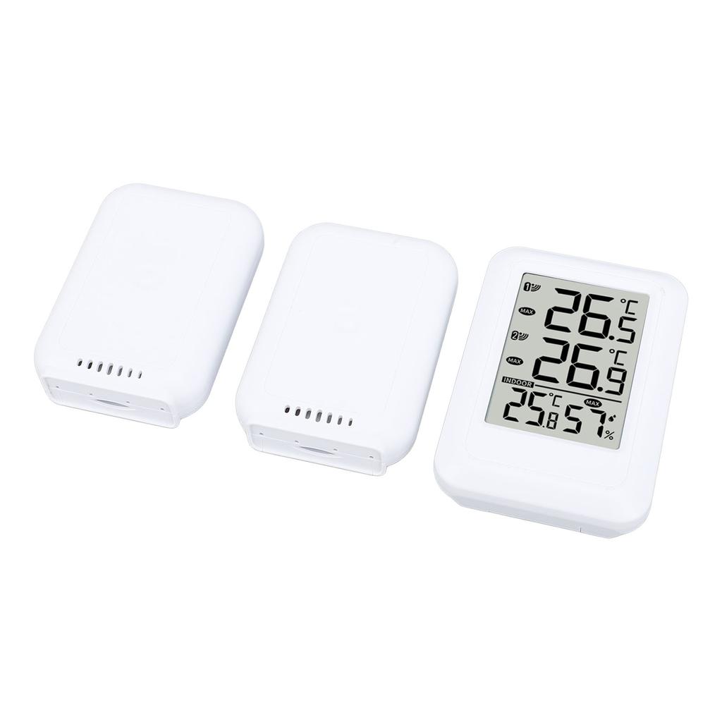 Indoor Outdoor Thermometer Time Display Alarm Calendar Function Digital Wireless Thermometer for Home Factory Office