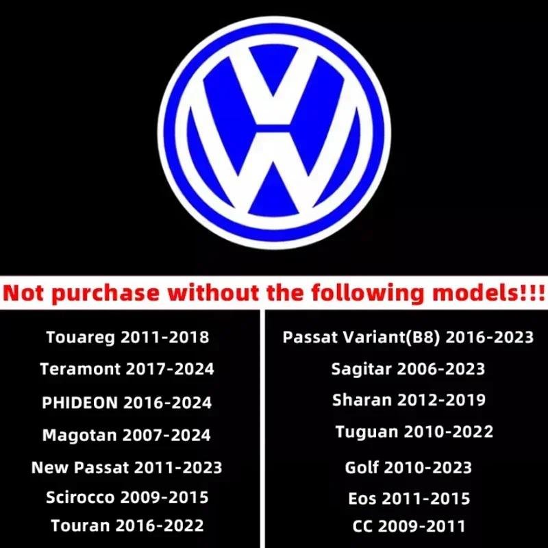 Car HD Door Welcome Lights Led Projector Decor Lamp For VW R Line GTI Atlas Jetta Touareg Variant Golf Polo Taos Nivus Passat Ti zh8