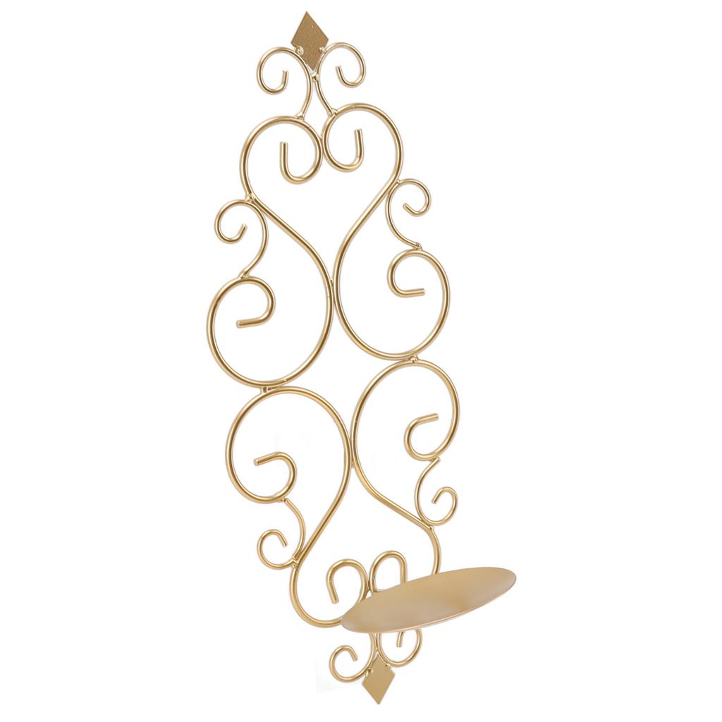 Ljusstake Järn Ljusstake Vikbar Väggmonterad Bas Vägglampa Heminredning för Rum Metall Guld