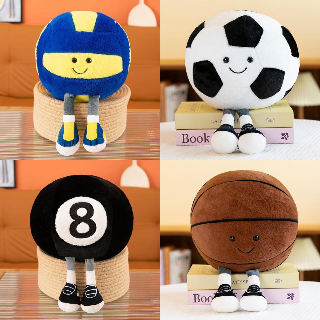 Football Basketball And Volleyball Plush Toy With Pp Cotton For Kids Home Decor And Birthday Gift