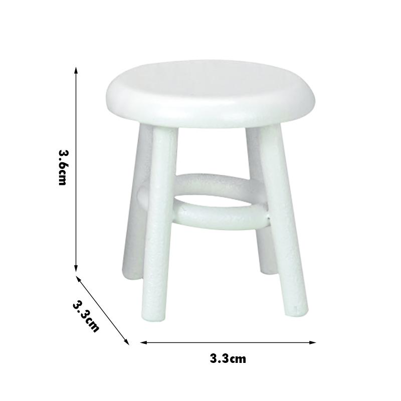 1 шт. Кукольный домик Миниатюрный барный стул Стул Высокий стул Кукольный домик Мини круглый стул Карманный стул Модель Мебель Декор Детская игрушка