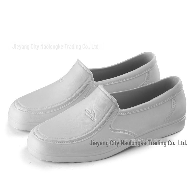 Men's Gray Low-Top Non-Slip Rubber Shoes for Spring & Autumn - Ideal for Kitchen, Outdoors, and Rain