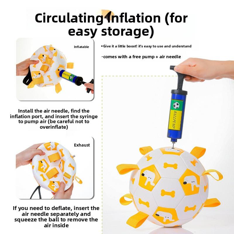 Dog Outdoor Interactive Football Toy, Pet Dog Training Toy, Ball for Chewing and Biting, Durable and Fun Toy for Pets