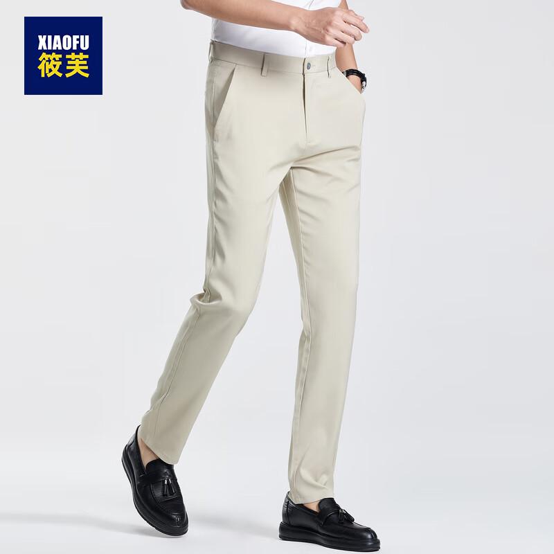 Мужские высокоэластичные прямые брюки в стиле business casual 30 хаки