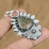 Wedding Gift For Her 925 Silver Natural Solar Moss Agate Gemstone Pendant