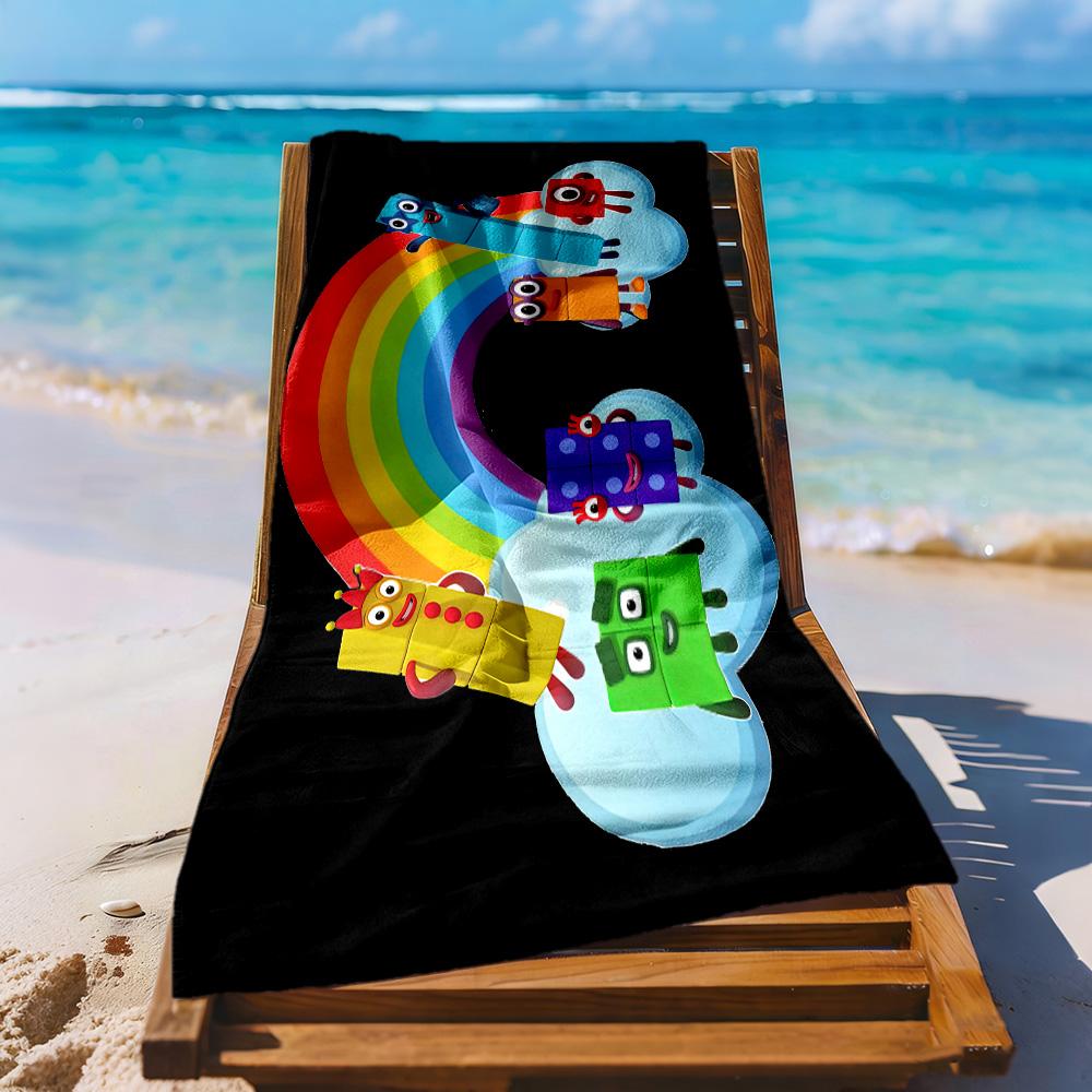Numberblocks Beach Towel High Absorbency Quickdry Comfortable Lightweight Suitable For Swimming Gym Camping Yoga Vacation