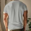 Herren Sport T-Shirt Schnelltrocknend Atmungsaktiv Shirt Schlank Knopf V-Ausschnitt Oberteile Einfarbige Freizeit Fitness Kurzarm T-Shirt Herren