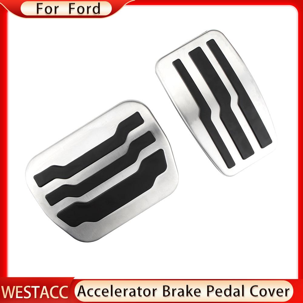 Stainless Steel Car Pedals for Ford Raptor F150 F-150 2009 - 2015 Accelerator Gas Brake Pedal Cover Protector Pad