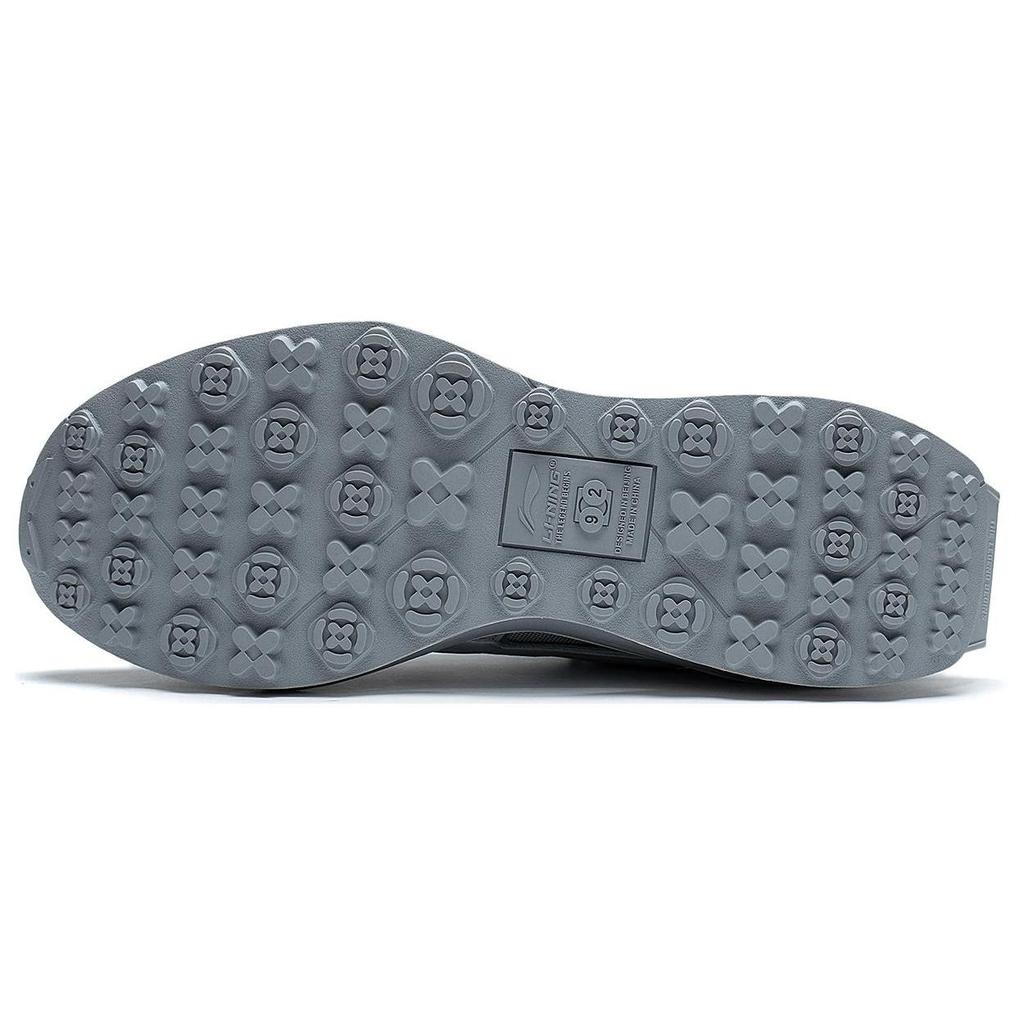 Li Ning Slip Resistant Abrasion Resistant Low top Casual Shoes Men's Silver AZGS005-7