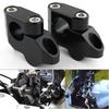 1Pair 7/8" Motorcycle Extension Back Moved Up Handlebar Risers Black Aluminum