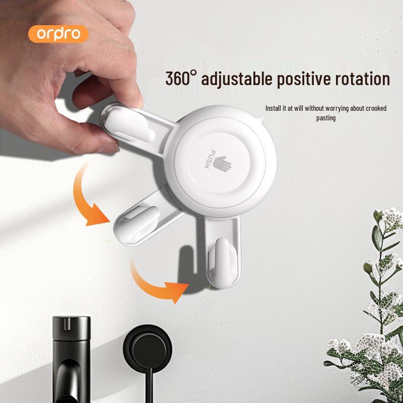 Rotating No-Trace Vacuum Suction Cup Hook for Kitchen, Bathroom, and Glass Walls