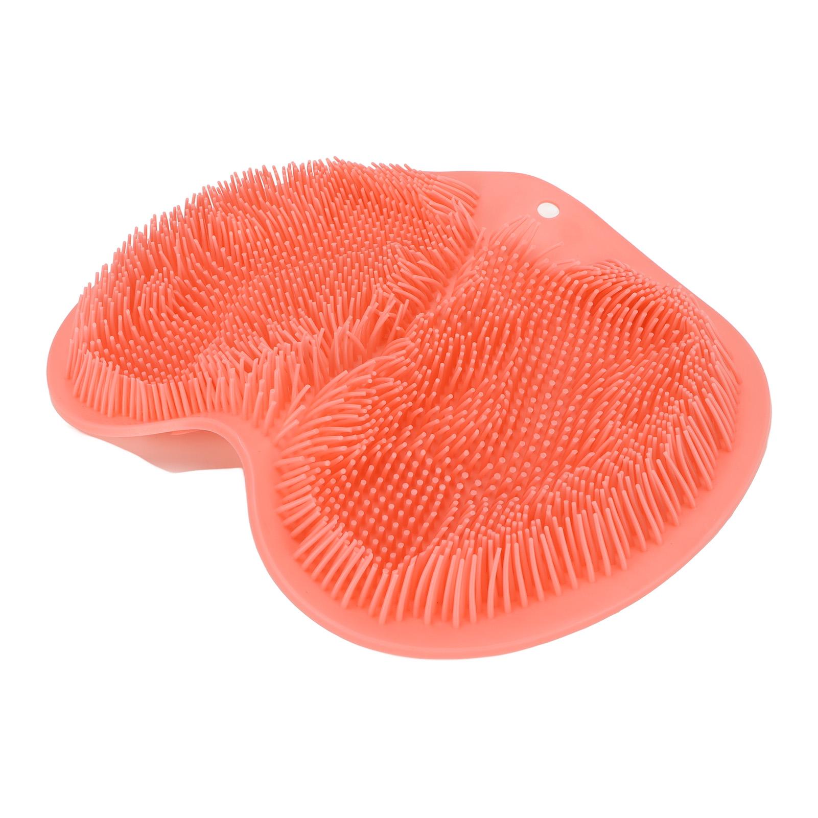 

Силиконовый скребок для ног для душа, противоскользящий коврик для массажа ног для душа с сильными присосками, красный, для мужчин и женщин красный