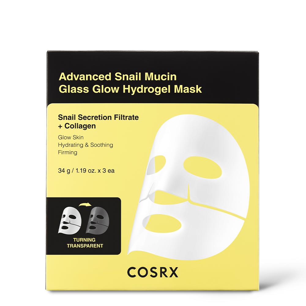 Advanced Snail Mucin Glass Glow Hydrogel Mask (3-pack)