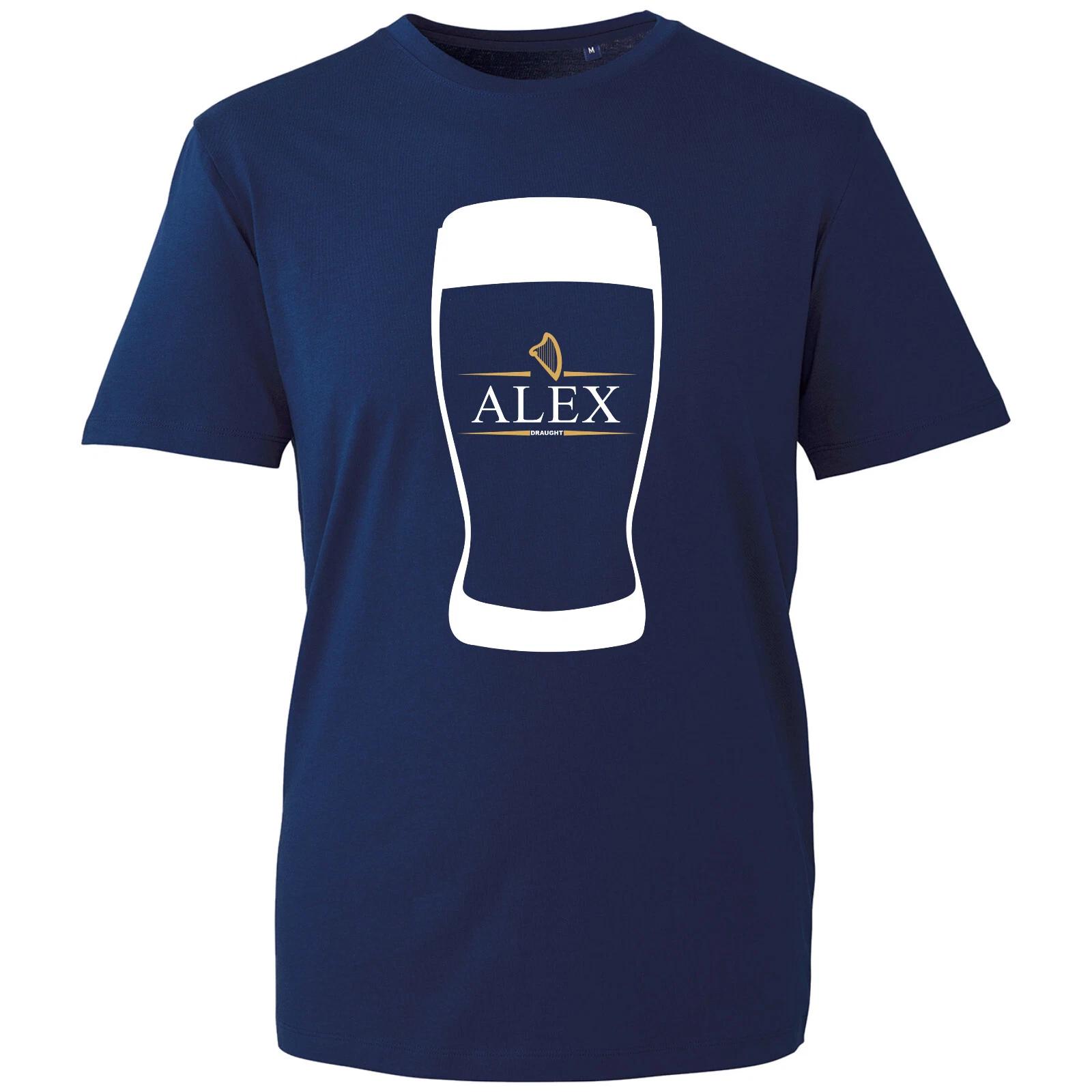 

Personalised Guinees T-Shirt, Beer Alcohol Glass BBQ Funny Drinking Gift Tee Top M