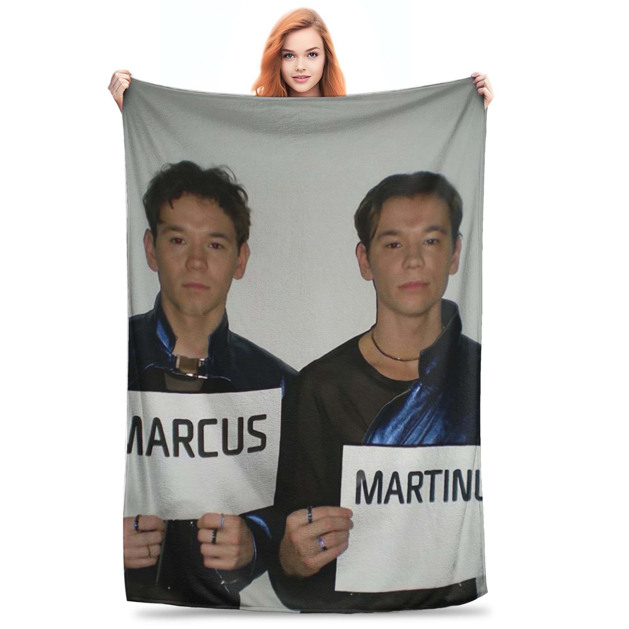 Flannel Throw Blanket Marcus And Martinus Unforgettable Eurovisions 2024 Sweden Plush Blankets Sofa Bedding for Bedroom Travel 80x120cm
