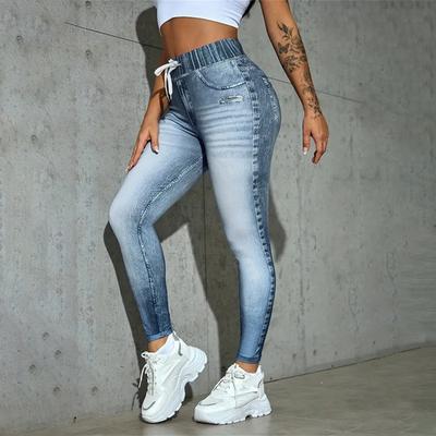 Lässige Mode, Damentrend, Alltagskleidung, Vielseitig einsetzbar, Kordelzug, Allover-Print, Falscher Knopf, Allover-Print, Falscher Raglan-Print, Falsche Taschen