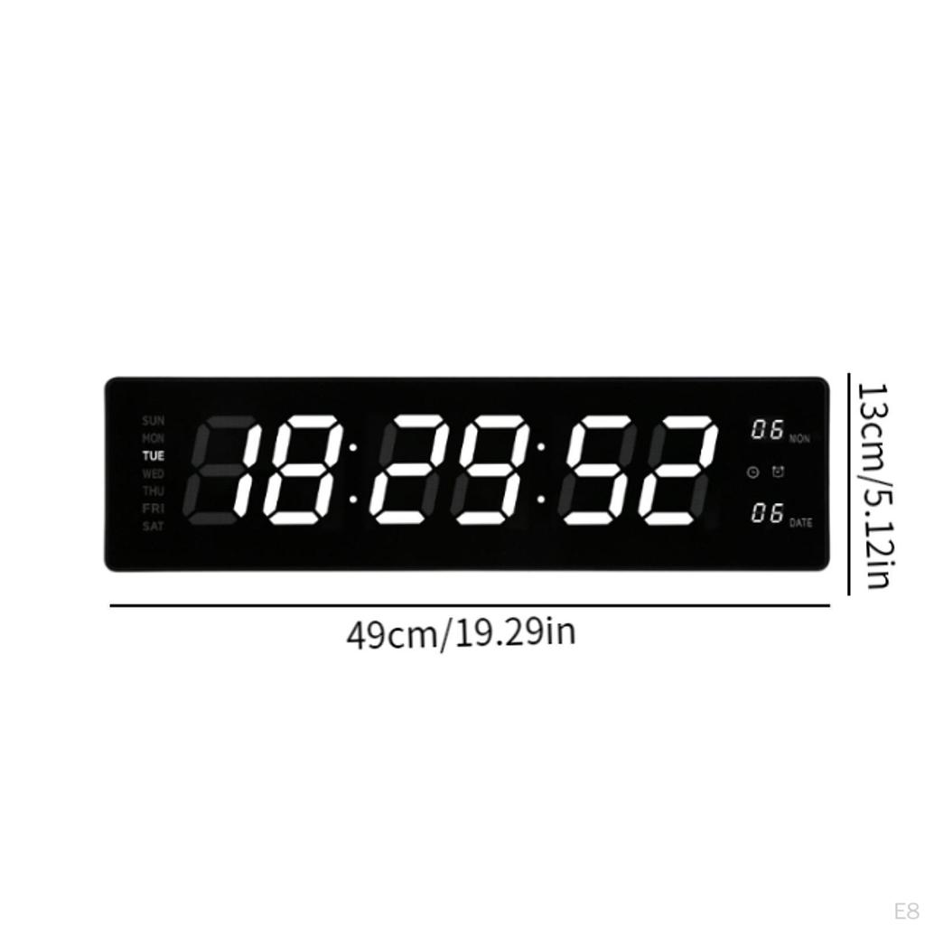 Contemporary LED Wall Clock with Large Digital Display for Stylish Home Decor