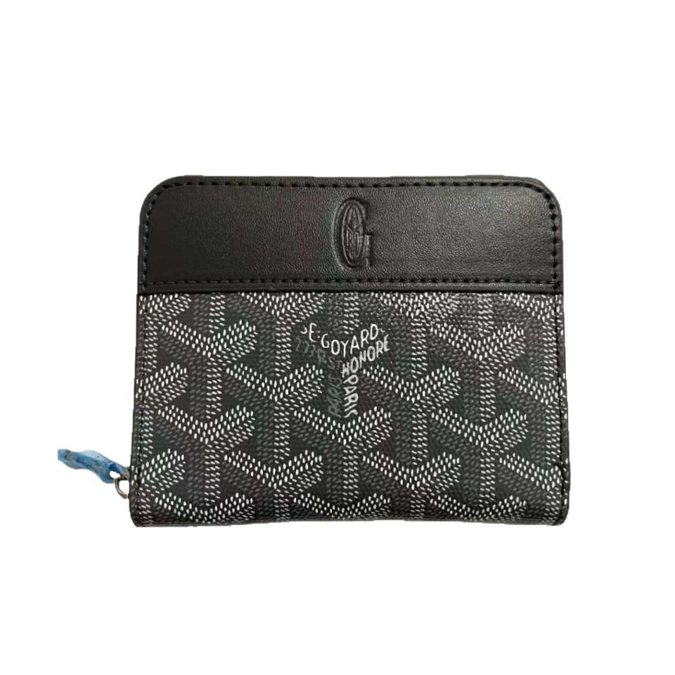 Goya Women's and Men's Houndstooth Zipper Wallet Card Holder with Multi-Card Slots & Coin Purse