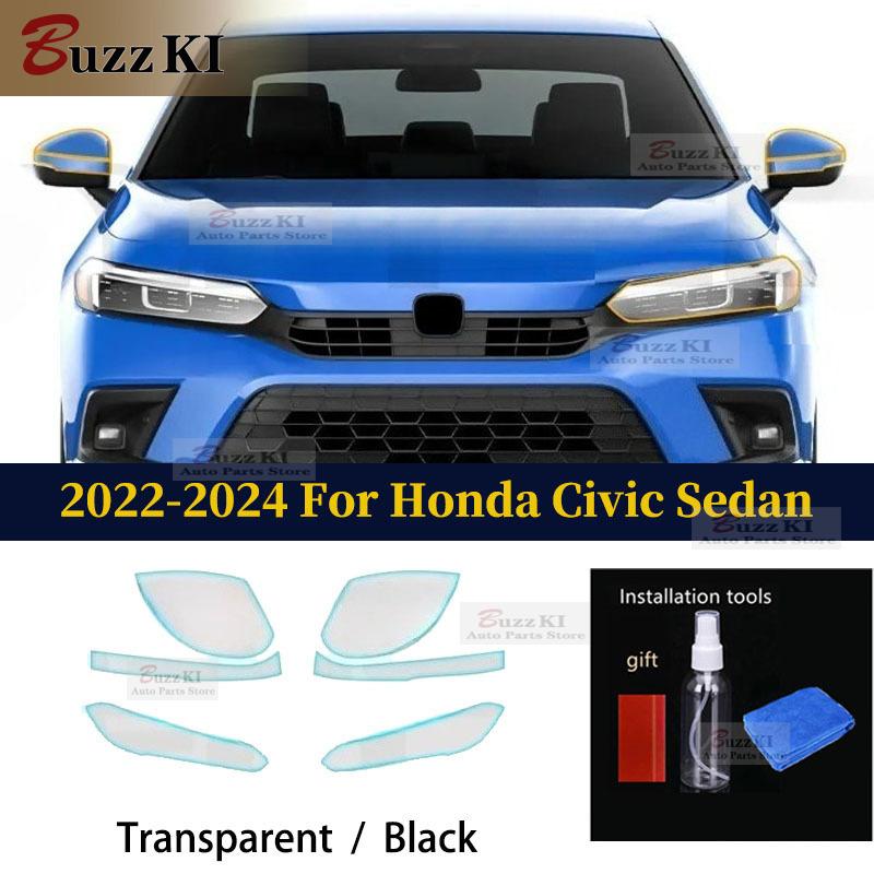 For Honda Civic Sedan -2024 Headlight Rearview TPU Paint Protection Film Anti-scratch Resistant Clear PPF Car Accessories