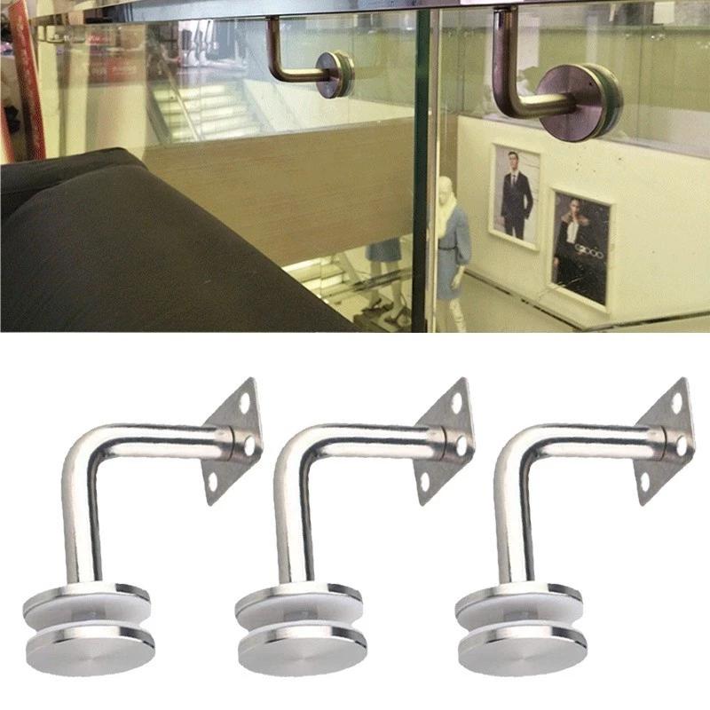 Stainless Steel Handrail Bracket Heavy Duty Rust Resistant Coating Easy to Mount for Home DIY Stair Railing Project