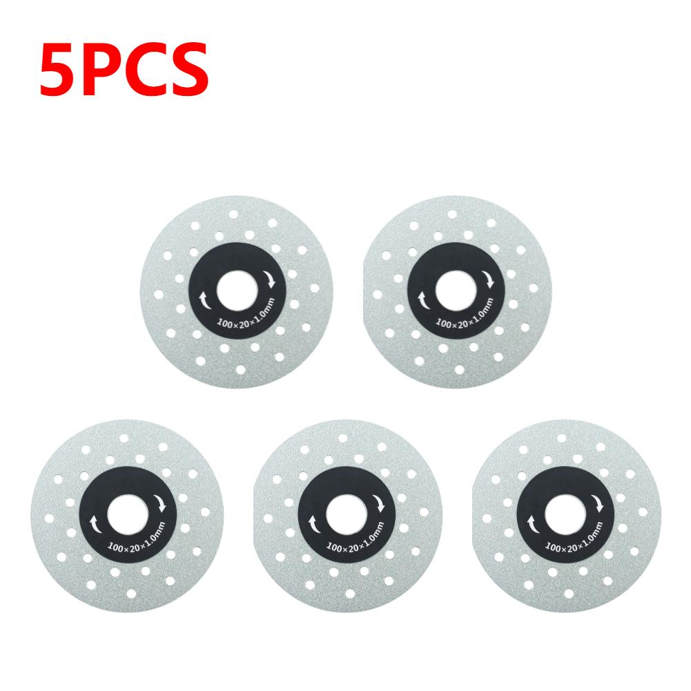 1-20X 100mm Cutting Blade Porous Widened Diamond Rock Slabs Cutting Disc Slate Flat Grinding Cutting Blade Ultra-thin Saw Blade