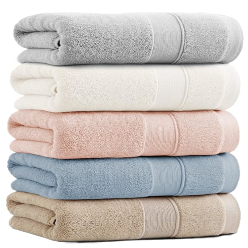 HOSUR 100% Cotton Face Towels, Hotel-Grade, Thick, Fluffy, and High-Quality, Fast-Wicking, Durable, Quick-Drying, Instant Absorbency, Solid Color, Low