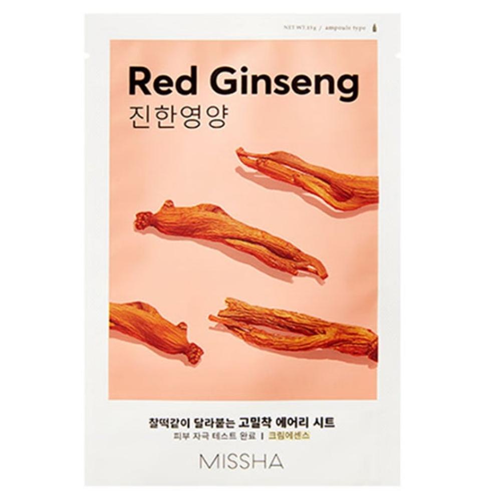 

MISSHA Airy Fit Sheet Mask (Red Ginseng) - Cream Type (10 Sheets) Red Ginseng - Cream Type (10 Sheets)