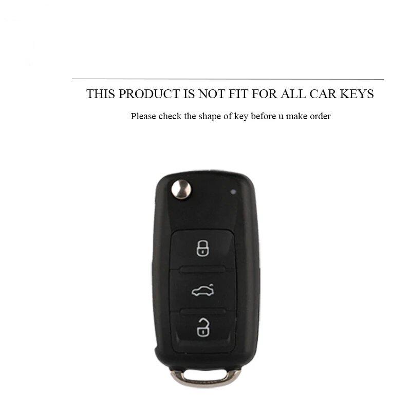 Zinc Alloy Leather Car Key Fob Case For Volkswagen Polo Tiguan Passat Beetle Scirocco Golf Jetta Lavida Skoda Octavia Key Fob