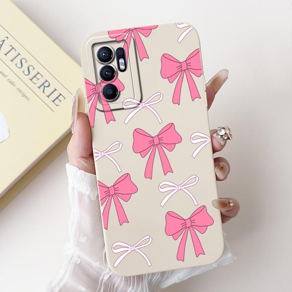 For OPPO Reno6 CPH2235 Elegant Sunflower Tulip Printed Phone Case For Oppo Reno 6 4G Soft Silicone Shockproof Cases
