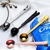 Kitchen Supply Milk Powder Liquid Seasoning Sealed Measuring Spoon Coffee Utensils Long Handle Clip Coffee Spoon