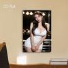 Fashion Portrait Tin Sign 2D Flat Wall Decor  Weatherproof Iron with PreDrilled Holes Indoor Outdoor Hanging Art for Home