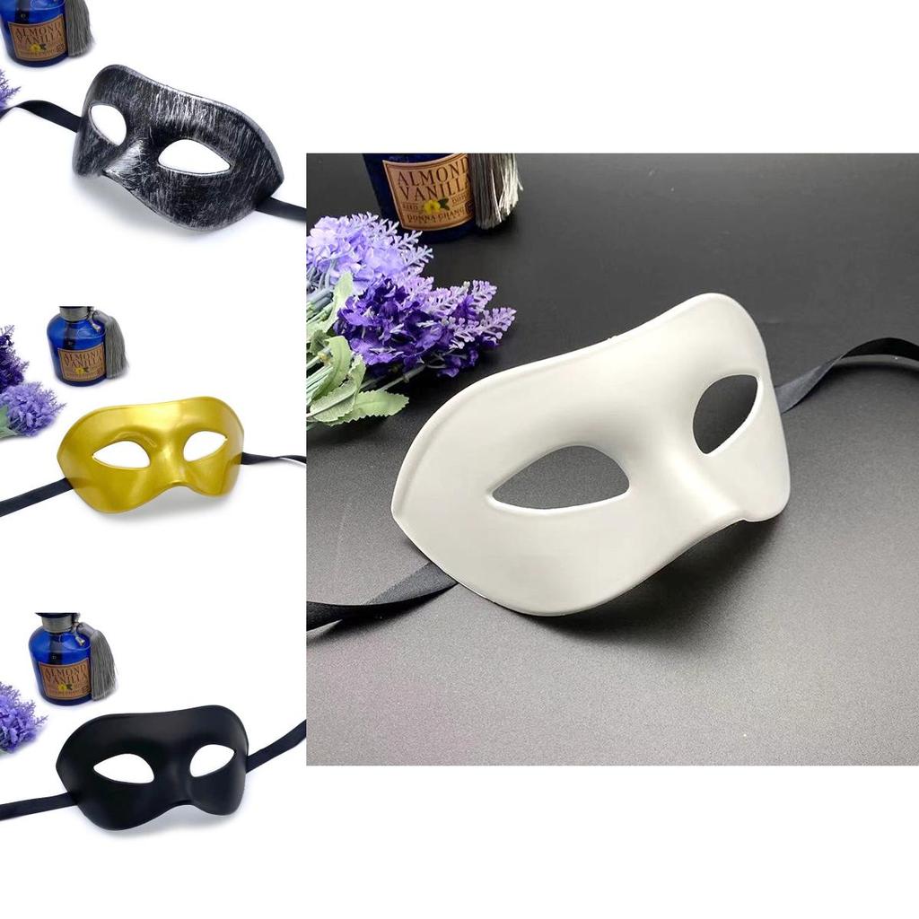 Christmas Holiday Mask For Adults Black And Gold Costume Accessory