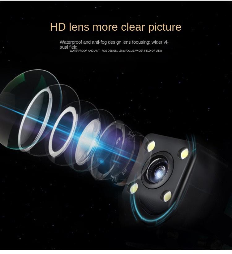 Car camera cvbs with lamp reversing image universal rear view HD night vision waterproof ccd car camera