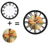 25cm Circular Iron Wall Clock with a Digital Temperature Readout