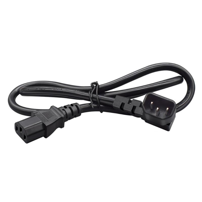 IEC C14 To C13 Left Angle Power Cord 3 Prong Power Cable For Server PDU Computer Monitor And Electronic Equipment