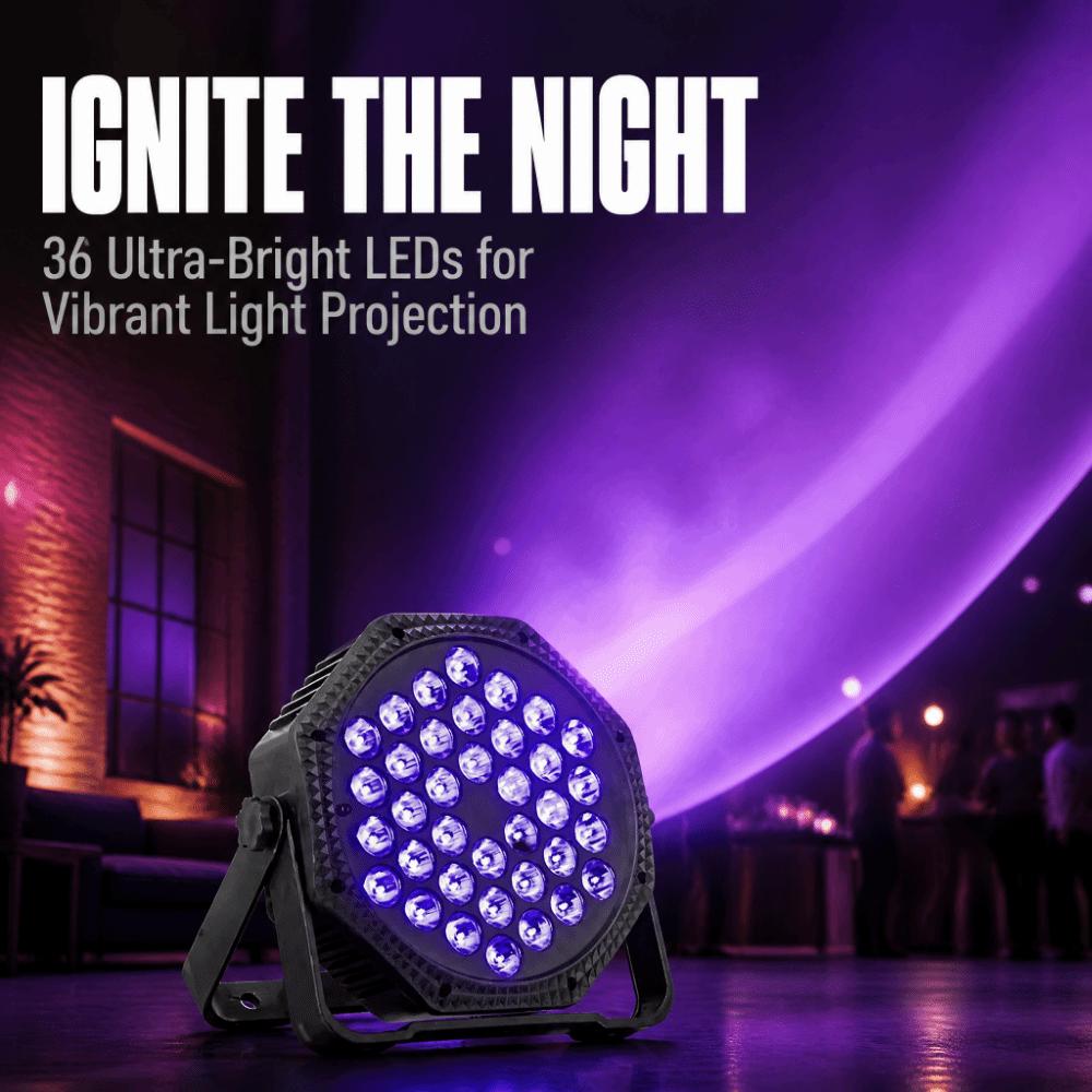 RGB Party Light 36 LEDs Stage Wash Light Disco Light RGB Flat Par Stage Light Stage