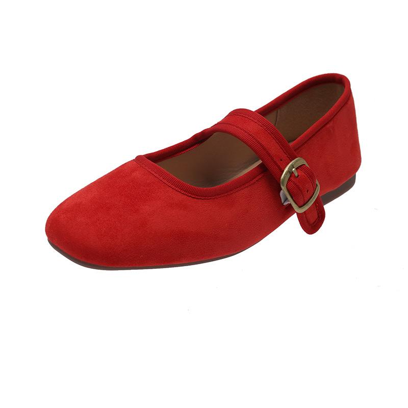 Fashion Hot Selling Shoes Woman Comfortable Shallow Mouth All-Match Female Footwear Low Heels Summer New Dress Flat Mary Janes Shoes