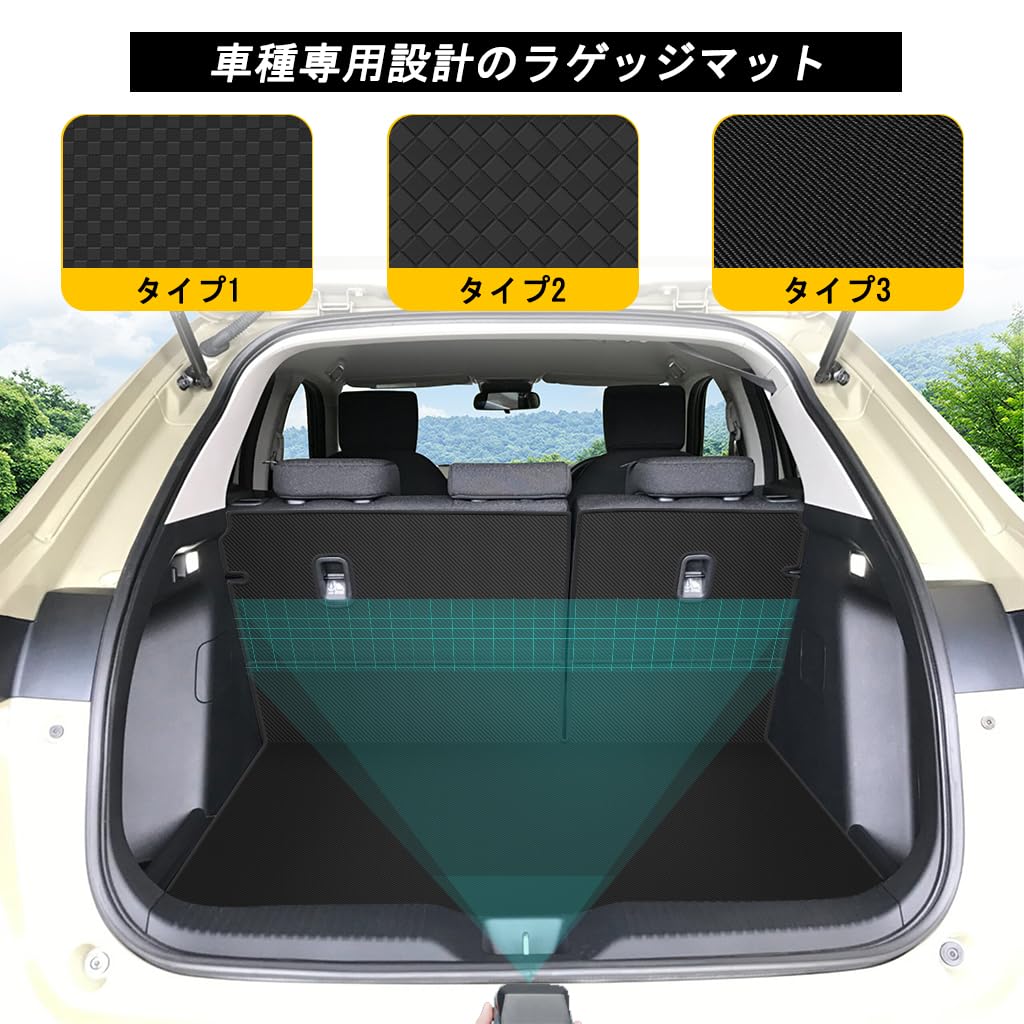 YORKNEIC Honda Compatible New Vezel Luggage Mat RV Series Backrest Cover Cargo Area Mat Synthetic Leather Waterproof Type C 2021-Present
