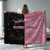 1PC Blackpink Custom Name Patterned Flannel Blanket Suitable For All Seasons for Home Decor Warmth and Comfort Gifts Holiday Present